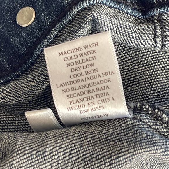 Pistola Emmen Cropped Dark Wash Denim Jacket Size Medium - Picture 7 of 7